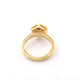 1 Pc  Rosecut Diamond Designer Square Shape Ring - 925 Sterling Vermeil - Polki Ring Rd123
