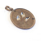 1 Pc Antique Finish Pave Diamond Designer Oval Pendant - 925 Sterling Silver- Necklace Pendant 42mmx30mm PD327
