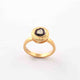 1 Pc  Rosecut Diamond Designer Round Shape Ring - 925 Sterling Vermeil - Polki Ring Rd126