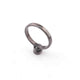 1 Pc  Rosecut Diamond Designer Round Shape Ring - Oxidized Silver  - Polki Ring Rd143