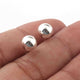 1 Pair  Round Stud Earrings With Back Stoppers - 925 Sterling Silver - Round Stud Tops  ED600