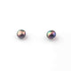 1 Pair Pearl Round Stud Earrings With Back Stoppers - 925 Sterling Silver - Round Stud Tops 6mm  ED601