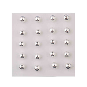 1 Pair  Round Stud Earrings With Back Stoppers - 925 Sterling Silver - Round Stud Tops 5mm ED599
