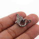 1 PC Antique Finish Pave Diamond Lobsters Over 925 Sterling Silver - Double Sided Diamond Clasp 21mmx11mm LB220