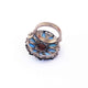 1 PC Beautiful Pave Diamond Turquoise Ring Center In Ruby - 925 Sterling Silver - Gemstone Ring Size -7 RD077