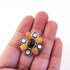 1 PC Pave Diamond With Rose Cut Diamond Ring -Tanzanite & Chalcedony Ring - 925 Sterling Vermeil- Gemstone Ring Size-7 RD339