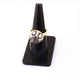 1 PC Beautiful Pave Diamond Ring Center in Rose Cut Diamond - 925 Sterling Vermeil- Polki Ring Size-8.25 Rd329