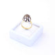 1 PC Beautiful Pave Diamond Ring Center in Rose Cut Diamond - 925 Sterling Vermeil- Polki Ring Size-8.25 Rd329