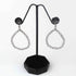 1 Pair Genuine Rose Cut Diamond Designer Pear Shape Earring - Diamond Earrings - 925 Sterling Silver 43mmx29mm ED326