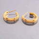 1 Pair Pave Diamond Round Hoop Earring - 925 Sterling Silver / Yellow Gold - Circle Hoop Earrings 20mm You Choose RRED034