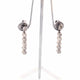 1 Pair Top Quality Rose Cut Diamond Designer Earring - Diamond Earrings - 925 Sterling Vermeil  32mmx4mm ED270