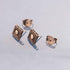 1 Pair Pave Diamond With Rose cut Diamond Antique Finish Stud Earrings - 925 Sterling Silver/ Vermeil - Polki Stud Earrings 10mm ED053