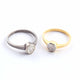 1 Pair Top Quality Rose Cut Diamond Designer Ring - Diamond Ring - 925 Sterling Vermeil/Silver RD311