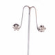 1 Pair Top Quality Rose Cut Diamond Flower Earring - Diamond Earrings - 925 Sterling Vermeil/Silver  13mmx10mm ED271