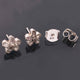 1 Pair Top Quality Rose Cut Diamond Flower Earring - Diamond Earrings - 925 Sterling Vermeil/Silver  13mmx10mm ED271