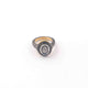 1 PC Pave Diamond Finest Quality Rose Cut Diamond Ring - 925 Sterling Vermeil -Oval Polki RD407