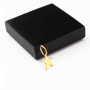 1 Pc  Star Pendant Over Yellow Gold 14mmx9mm PD1939