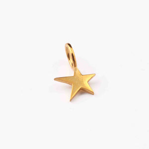 1 Pc  Star Pendant Over Yellow Gold 14mmx9mm PD1939