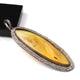 1 Pc Double Cut Diamond  Amber Oval Pendant Over 925 Sterling Silver - Gemstone Pendant 70mmx22mm PD1931