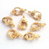 1 PC  Pave Diamond Lobsters Over Yellow Gold - Double Sided Diamond Clasp 22mmx14mm LB266