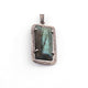 1 Pc Pave Diamond with Labradorite Pendant Over 925 Sterling Silver - Rectangle Shape Pendant 40mmx19mm PD2010