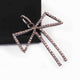 1 Pc Antique Finish Pave Diamond Designer Bow Pendant - 925 Sterling Silver -Diamond Pendant 34mm RRPD027