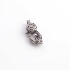 1 PC Antique Finish Pave Diamond Lobsters Over 925 Sterling Silver -  Diamond Clasp 17mmx8mm LB105