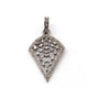 1 Pc Antique Finish Pave Diamond With Baguette Diamond Arrow Pendant - 925 Sterling Silver - Necklace Pendant 36mmx21mm PD1157