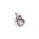 1 PC "New Multi Stone & Pave Diamond" Small Lobster Over Sterling Silver With Ring- 18mmx10mm LB002