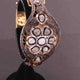 1 Pc Pave Diamond Excellent Designer Rosecut Diamonds Bangle - 925 Sterling Vermeil - Polki Bangle Size: 2.25 inside BD188