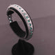 1 Pc Fine Quality Pave Diamond With Emerald Bracelet- Oxidized Sterling Silver - Bracelet With Lock - Bracelet Size : 2.4 BD016