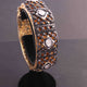 1 Pc Designer Pave Diamond With Rose Cut Diamond Bangle Bracelet - 925 Sterling Vermeil - Polki Bangle Size: 2.5 Inch BD037