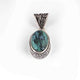 1 Pc Designer Oval 925 Sterling Silver Plated With High Quality Arizona Turquoise Pendant - OS011