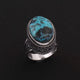 1 Pc Designer Oval 925 Sterling Silver Plated With High Quality Arizona Turquoise Ring -Gemstone Ring- OS003