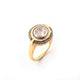 1 Pc Beautiful Pave Diamond - Rose cut Diamond Designer Ring - 925 Sterling Vermeil - Polki Ring RD304