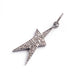 1 PC Antique Finish Pave Diamond Designer Star Pendant - 925 Sterling Silver - Diamond Pendant 33mmx9mm PD1868