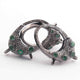 1 PC Pave Diamond With Green Onyx Lobster Over Sterling Silver With Ring- 35mmx20mm LB115