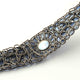1 Pc Pave Diamond  Kyanite & Moonstone  Designer Bracelet - 925 Sterling Silver Diamond  Bracelet Size: 8 -Inches BD340