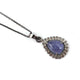 1 Pc Pave Diamond With Tanzanite Designer Pear Pendant Over 925 Sterling Silver 26mmx17mm PD1826
