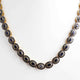 Necklace Pave Diamond Genuine Blue Sapphire Necklace Chain - 925 Sterling Vermeil- Necklace With Lock 11mmx9mm 19 Inches PD1225