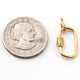 1 Pc Pave Diamond Oval Shape Carabiner- Yellow Gold Vermeil- Diamond Lock with Screw On Mechanism 21mmx12mm CB062