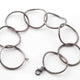 1 Pc Pave Diamond Stylish 925 Sterling Silver Round Shape Bracelet - Bracelet with Lock - Bracelet Size : 7.5 Inches BD280