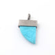 1 Pc Pave Diamond Turquoise Horn Shape Pendant Over 925 Sterling Silver - Turquoise Necklace Pendant 37mmx23mm PD1866