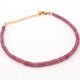 Ruby Coated Beaded Bracelet - Beads Bracelet -Single Wrap Bracelet- Gemstone Bracelet BB010