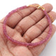 Ruby Coated Beaded Bracelet - Beads Bracelet -Single Wrap Bracelet- Gemstone Bracelet BB010