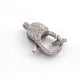 1  PC Antique Finish Pave Diamond Lobsters Over 925 Sterling Silver - Double Sided Diamond Clasp 25mmx13mm LB263