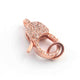 1  PC Antique Finish Pave Diamond Lobsters Over Rose Gold & Yellow Gold- Double Sided Diamond Clasp 24mmx13mm LB261