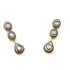 1 Pair Pave Diamond With Rose Cut Diamond Earrings - 925 Sterling Vermeil - Polki Earrings 27mmx10mm ED035