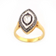1 PC Beautiful Pave Diamond With Rose Cut Diamond Ring - 925 Sterling Vermeil- Polki Ring Size-8.25 RD215