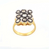 1 PC Beautiful Rose Cut Diamond Designer Ring - 925 Sterling Vermeil- Polki Ring Size-9.5 Rd222